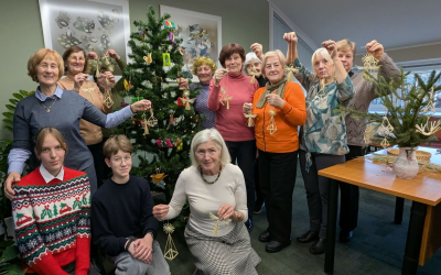 Šiaudinių sodų ir žaisliukų rišimo edukacija „Dangiški laiškai“