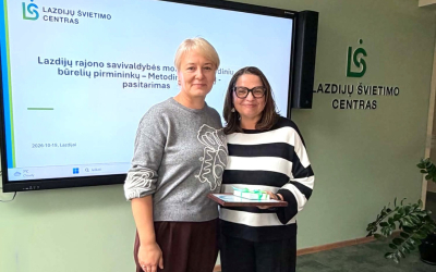 Džiaugiamės gamtos mokslų metodinio būrelio pirmininkės Jurgitos Vaičeskienės iniciatyvumu ir lyderyste telkiant mokytojus bendroms veikloms!
