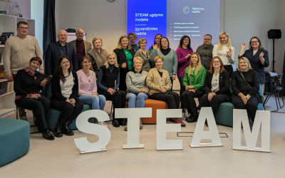 Lazdijų savivaldybės švietimo atstovų komanda dalyvavo dviejų dienų stažuotėje, kurios metu buvo  semiamasi gerosios STEAM ugdymo praktikos pažangiose Vilniaus mokyklose bei STEAM centruose.
