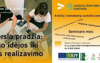 Seminaras „Verslo pradžia: nuo idėjos iki jos realizavimo“